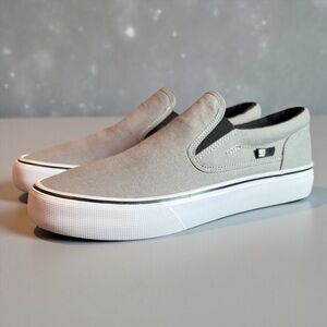 DC TRAS MEN’S GREY SLIP-ON SHOES – SIZE 7.5